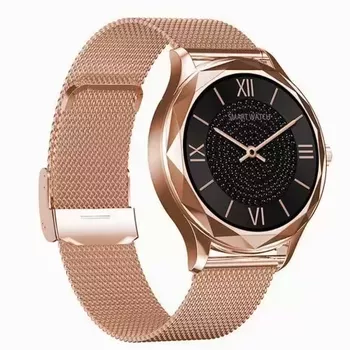 Smartwatch damski Garett Lady Ann RT złoty, stalowy na bransolecie ⌚  (1).webp